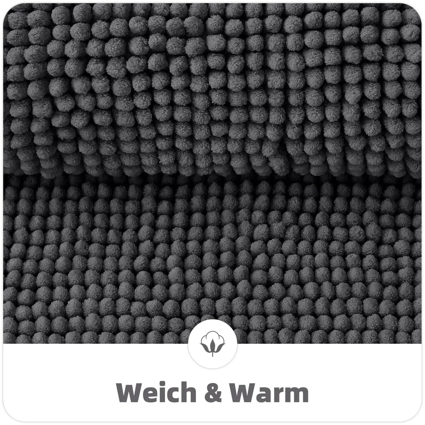 Chenille Bathroom Rug – Soft, Absorbent, and Non-Slip Bath Mat - Loovy #