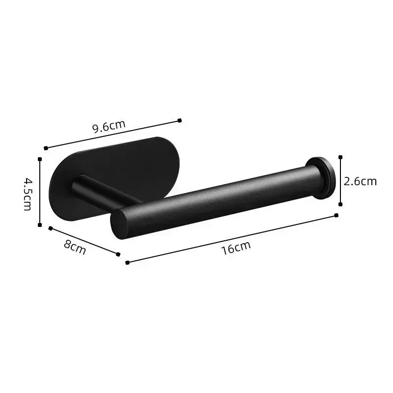 Stainless Steel Paper Towel Holder – Self-Adhesive Kitchen & Bathroom Storage Rack - Loovy #