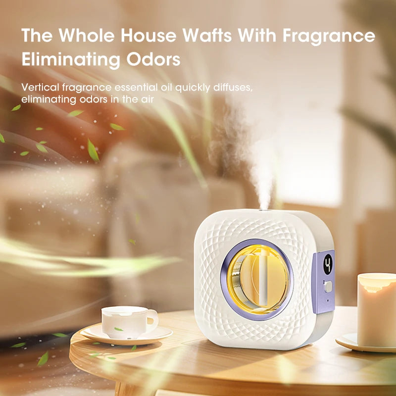 60㎡ Oil Aromatherapy Diffuser – Wall-Mounted & Desktop Air Purifying Machine with Colorful Night Light - Loovy #