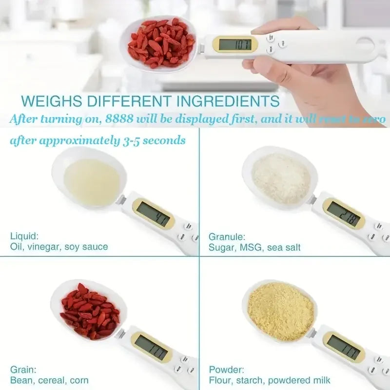 High Precision Digital Spoon Scale - 500g/0.1g for Baking, Coffee & More - Loovy #