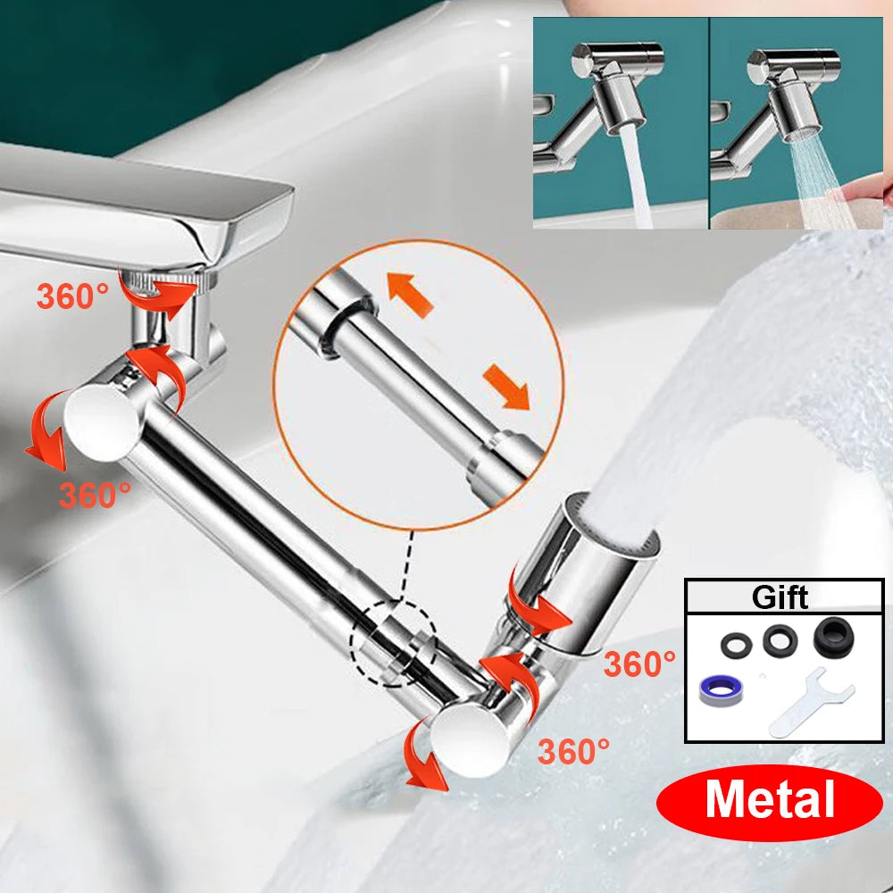 1440° Rotating Faucet Extender - 2 Spray Modes for Kitchen & Bathroom - Loovy #
