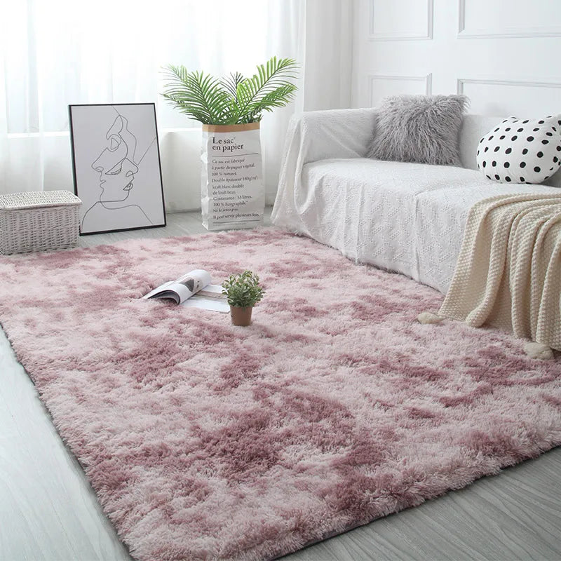 Fluffy Non-Slip Carpet – Modern Bedroom & Living Room Rug for Home Décor - Loovy #
