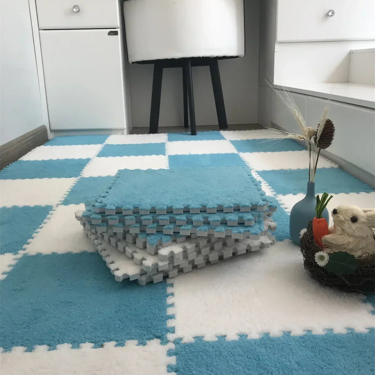 Soft and Safe Puzzle Mat for Babies – Plush Anti-Shock Play Mat for Living Room and Bedroom - Loovy #