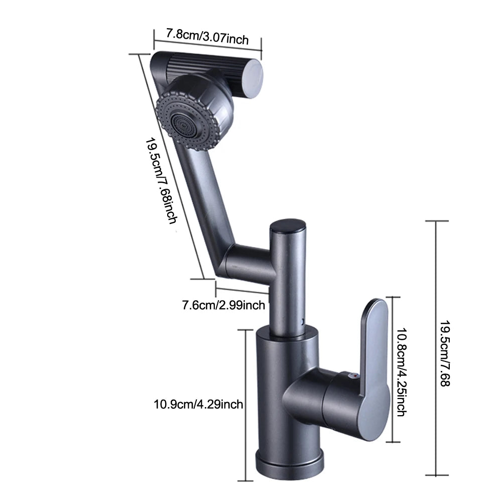 Digital Display LED Basin Faucet – 360° Swivel, Hot and Cold Water Mixer - Loovy #