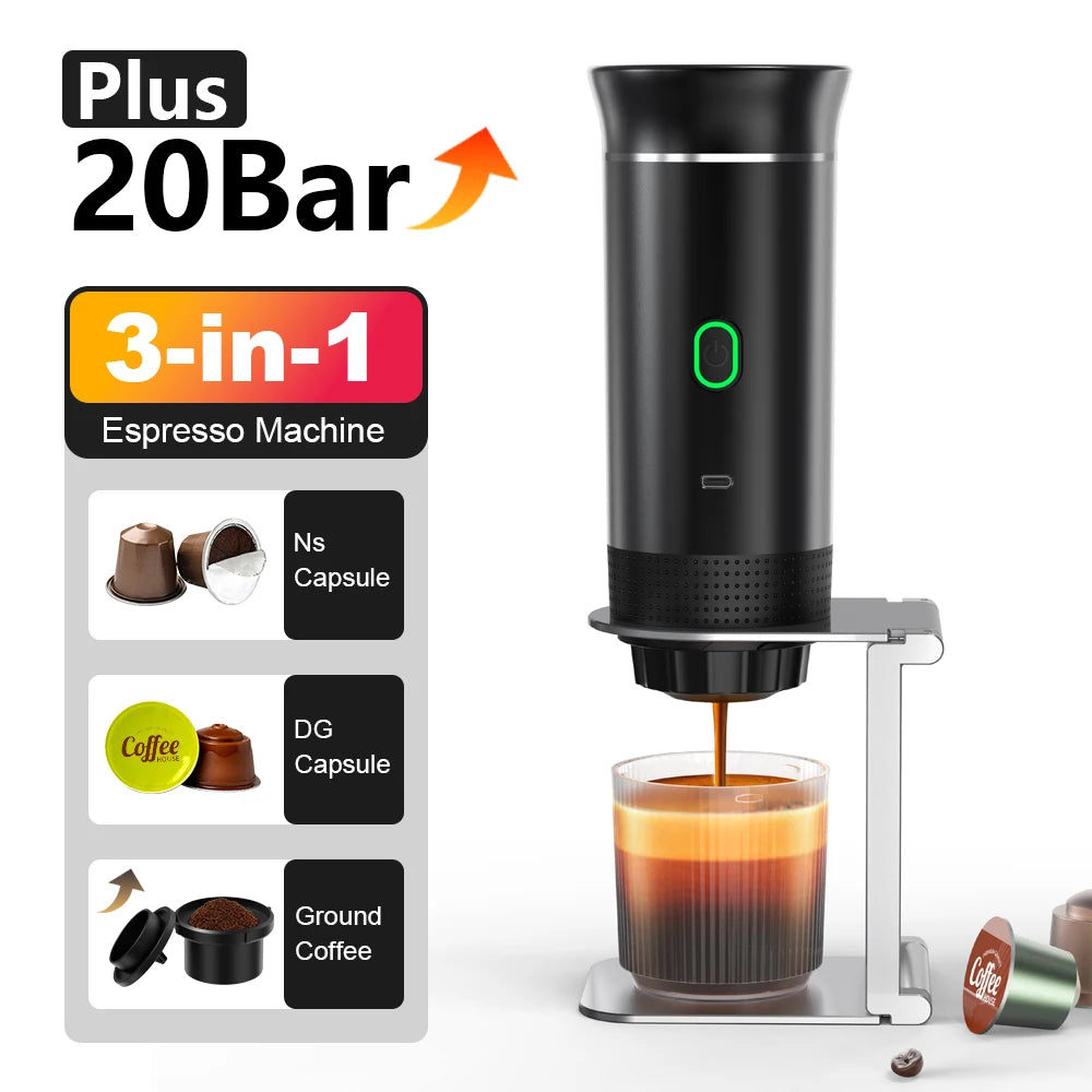 Portable Wireless Espresso Coffee Machine for Travel, Car, and Home - Loovy #