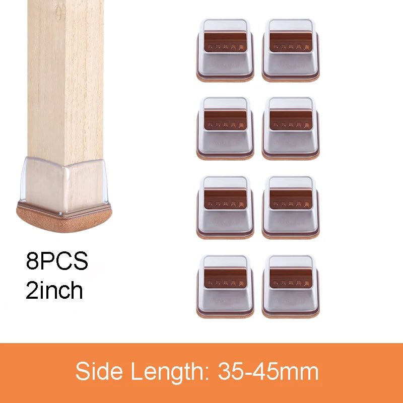 Chair Leg Caps - Thick Silicone & Felt Floor Protectors - Loovy