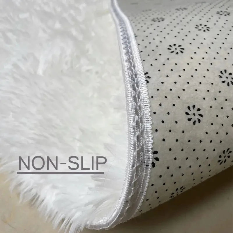 Fluffy Non-Slip Carpet – Modern Bedroom & Living Room Rug for Home Décor - Loovy #