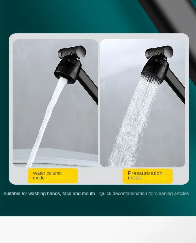 Mechanical Arm Universal Faucet – Deck-Mounted Basin Faucet with Two-Speed Control for Bathroom & Kitchen - Loovy #