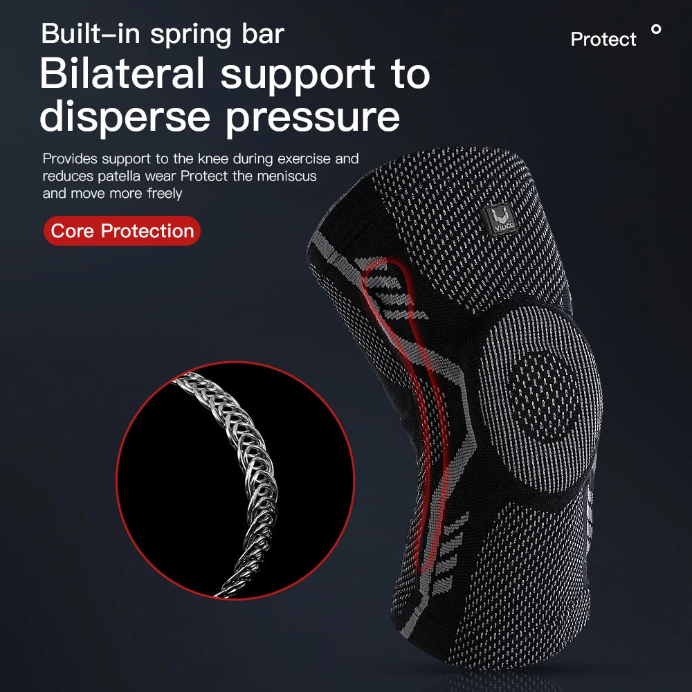 Professional Knee Support Brace for Seniors & Athletes - Compression Patella Sleeve with Shock-Absorbing Silicone | Arthritis & Sports Injury Relief