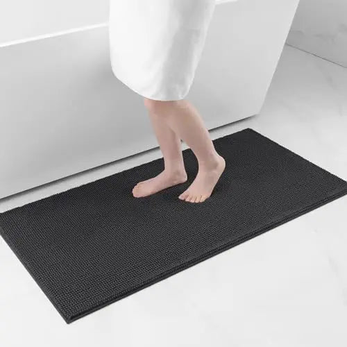 Chenille Bathroom Rug – Soft, Absorbent, and Non-Slip Bath Mat - Loovy #