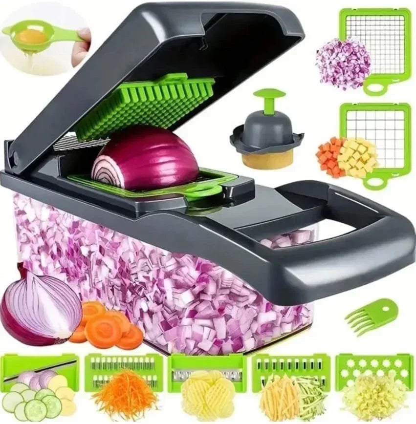14/16-in-1 Multifunctional Vegetable Chopper - Slice, Dice, Shred with Ease - Loovy #