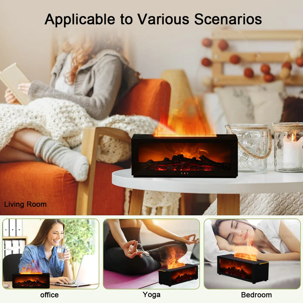 Flame Aroma Humidifier with Essential Oil Diffuser & Remote Control - Loovy #