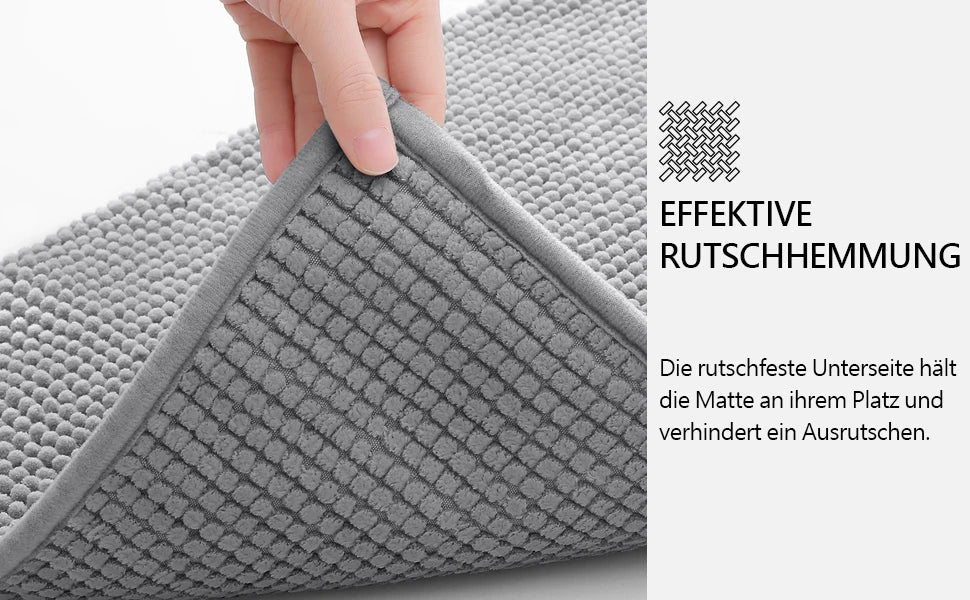 Chenille Bathroom Rug – Soft, Absorbent, and Non-Slip Bath Mat - Loovy #