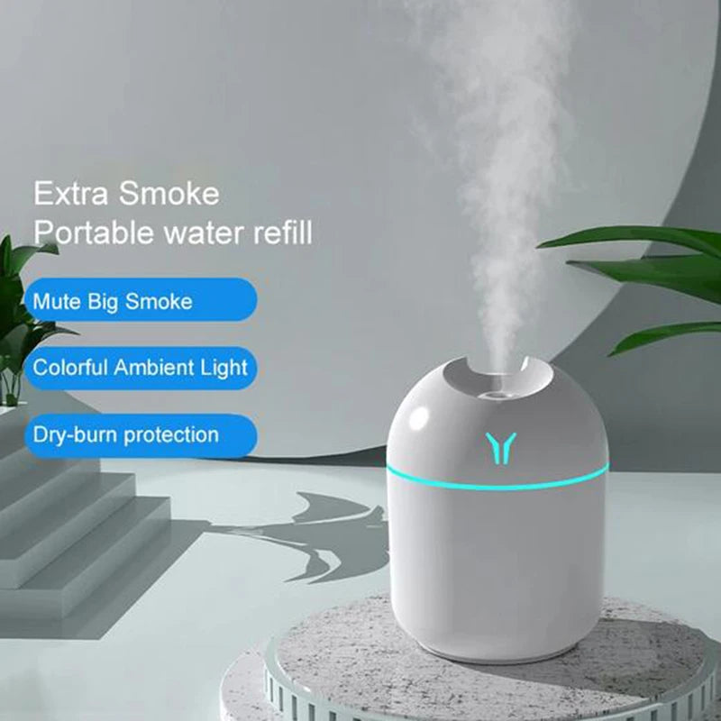 Portable USB Mini Humidifier with Aromatherapy Function – Compact, Quiet, and Efficient - Loovy #