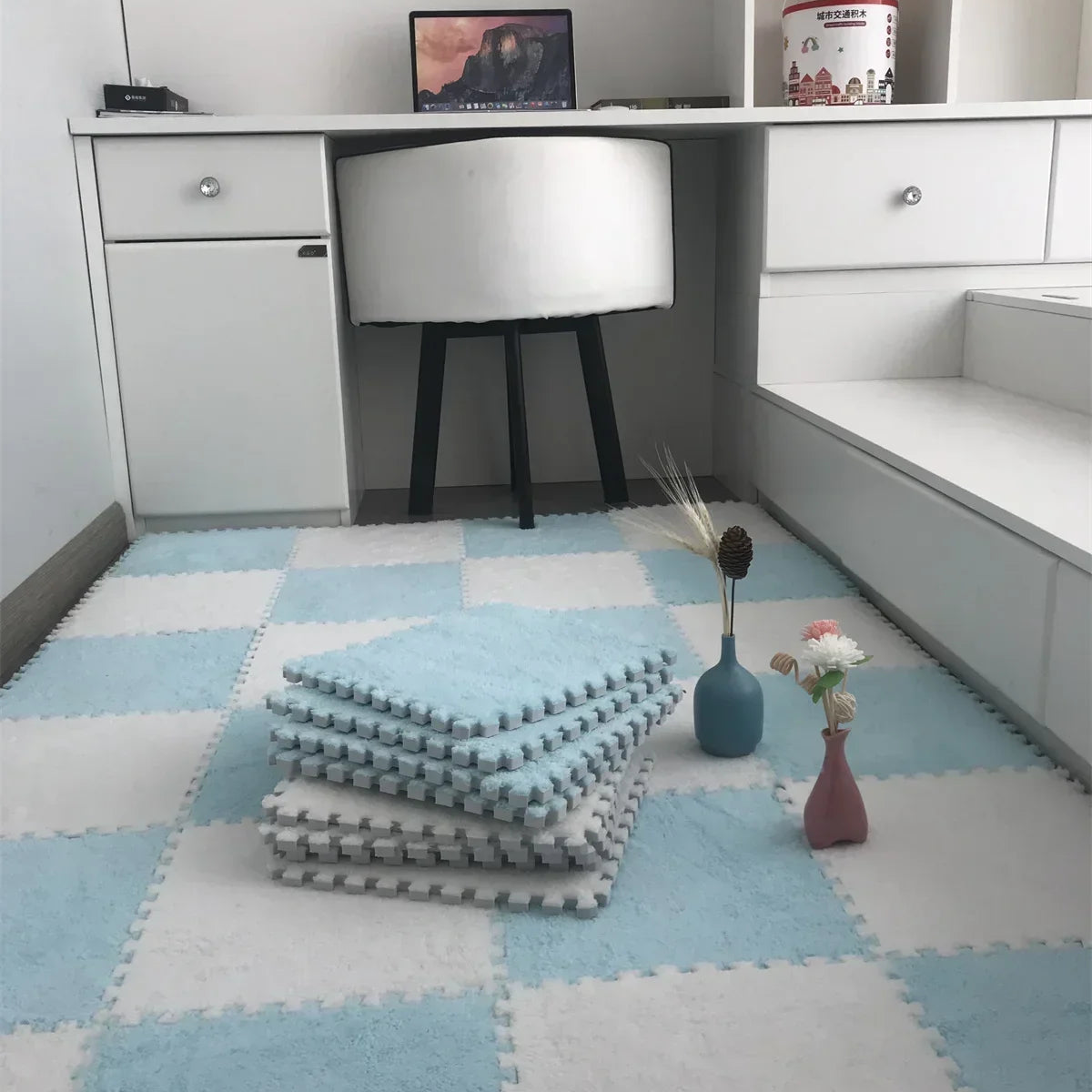 Soft and Safe Puzzle Mat for Babies – Plush Anti-Shock Play Mat for Living Room and Bedroom - Loovy #
