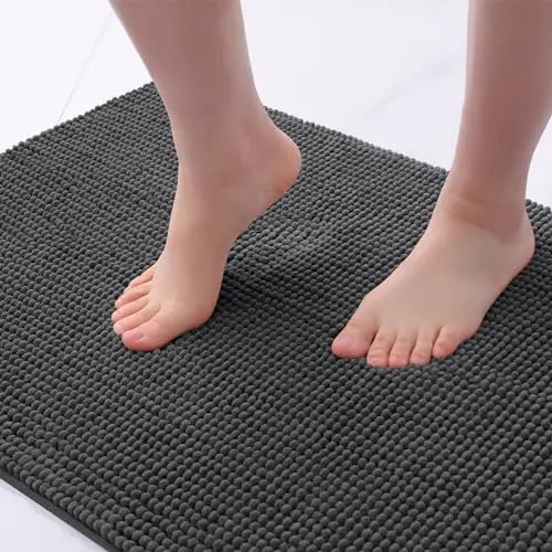 Chenille Bathroom Rug – Soft, Absorbent, and Non-Slip Bath Mat - Loovy #