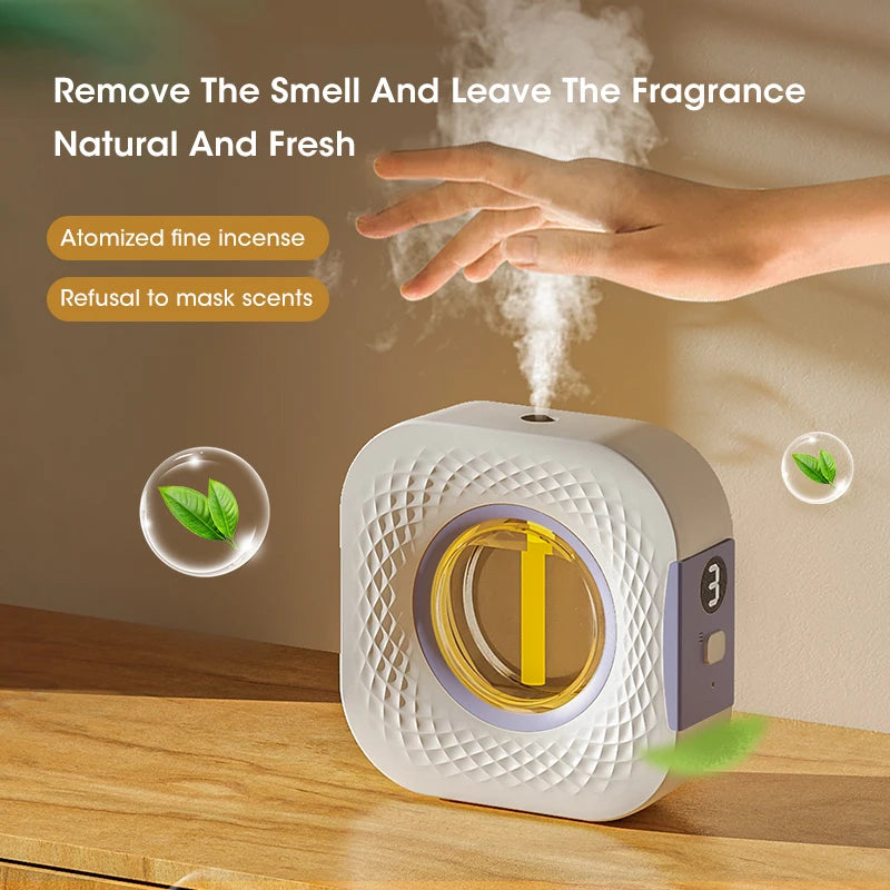 60㎡ Oil Aromatherapy Diffuser – Wall-Mounted & Desktop Air Purifying Machine with Colorful Night Light - Loovy #