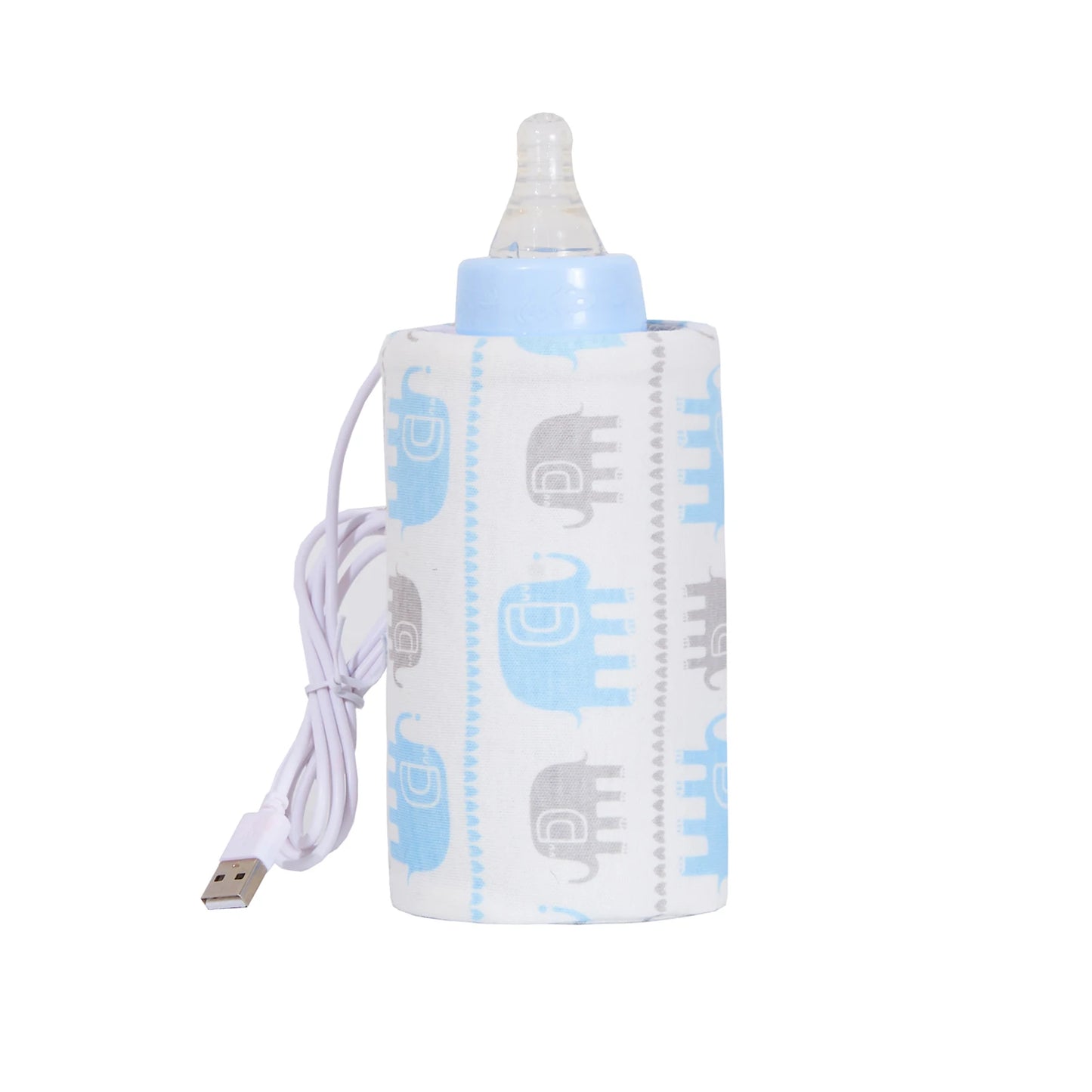 USB Milk & Water Warmer Bag – Portable Baby Bottle Heater for Travel, Stroller, and Nursing | Insulated Cartoon Design, 180ml Capacity - Loovy #
