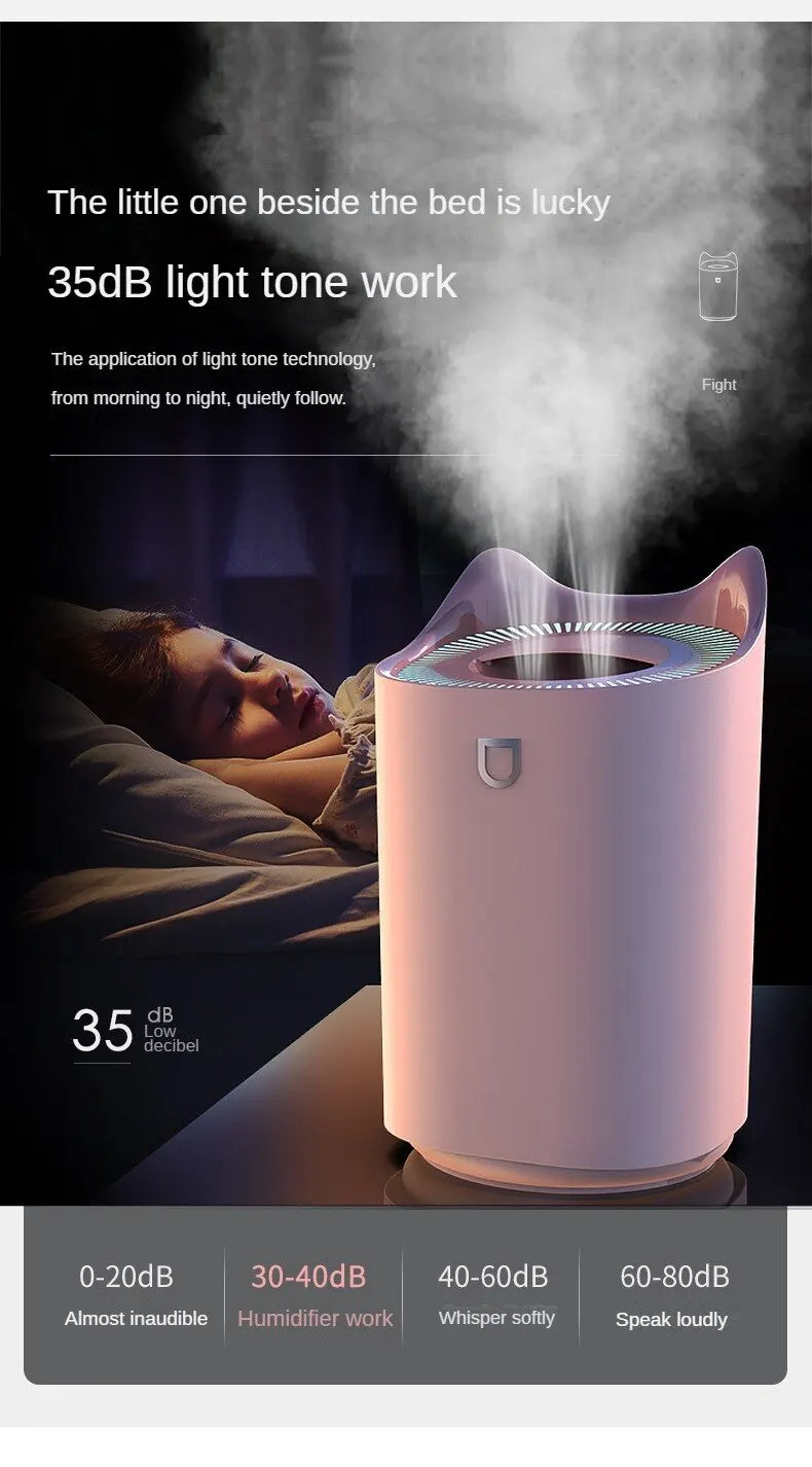 3000ml Dual Jet Air Humidifier – Large Capacity Ultrasonic Aroma Diffuser - Loovy #