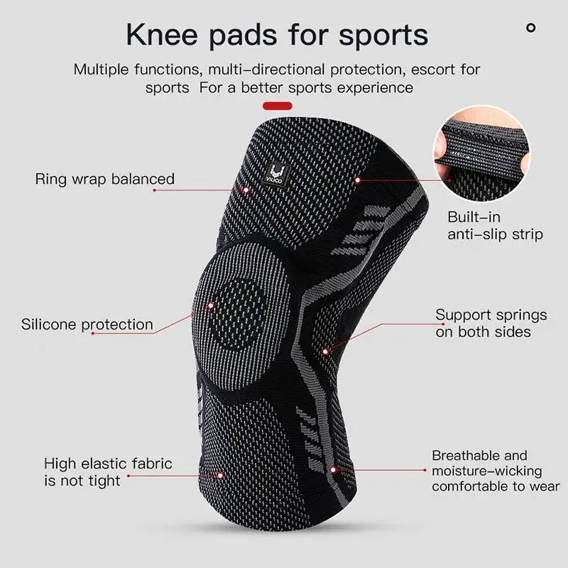Professional Knee Support Brace for Seniors & Athletes - Compression Patella Sleeve with Shock-Absorbing Silicone | Arthritis & Sports Injury Relief