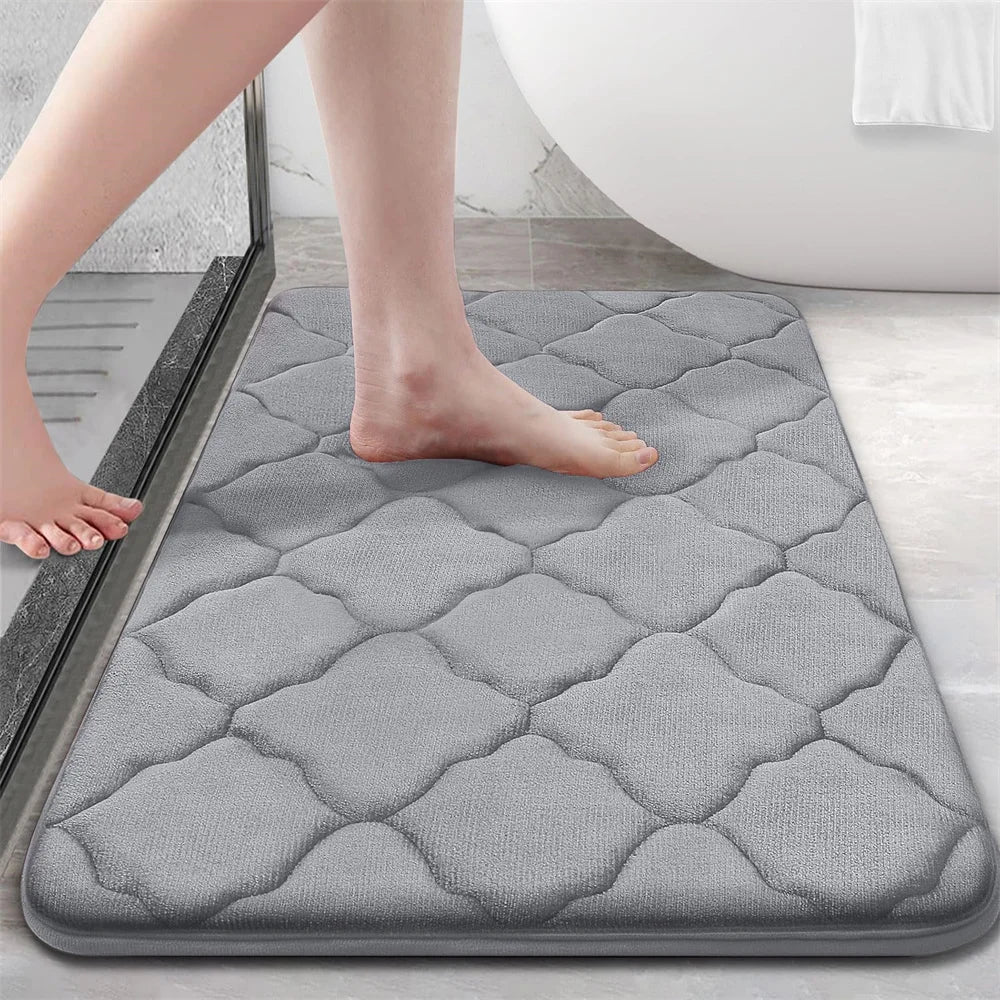 Memory Foam Bath Mat – Super Absorbent, Non-Slip Bathroom Rug, Bathrooms, restrooms, kitchens & doorways - Loovy #
