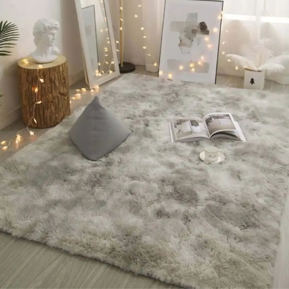 Modern Minimalist Luxury Living Room Carpet - Silk Wool Non-Slip Rug - Loovy #