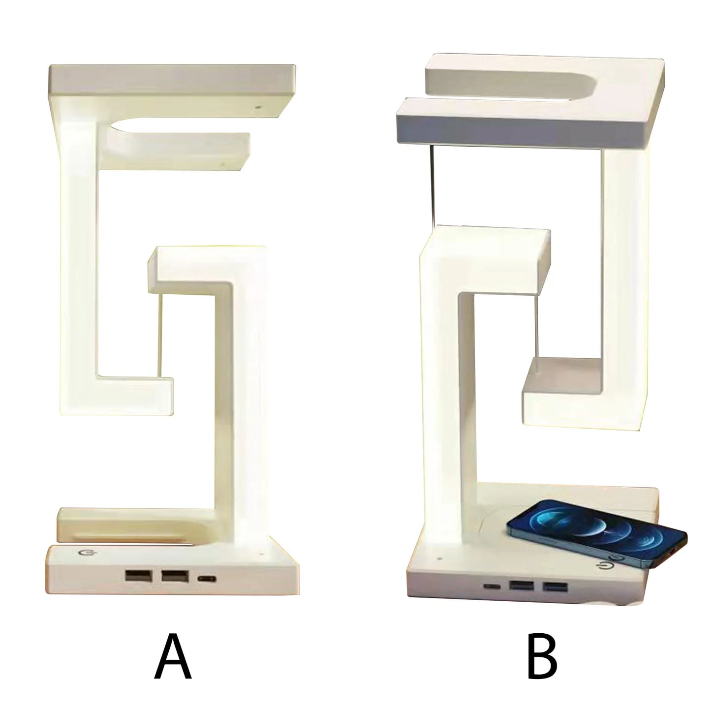 LED Suspended Anti-Gravity Night Light with 10W Wireless Charger - Loovy #