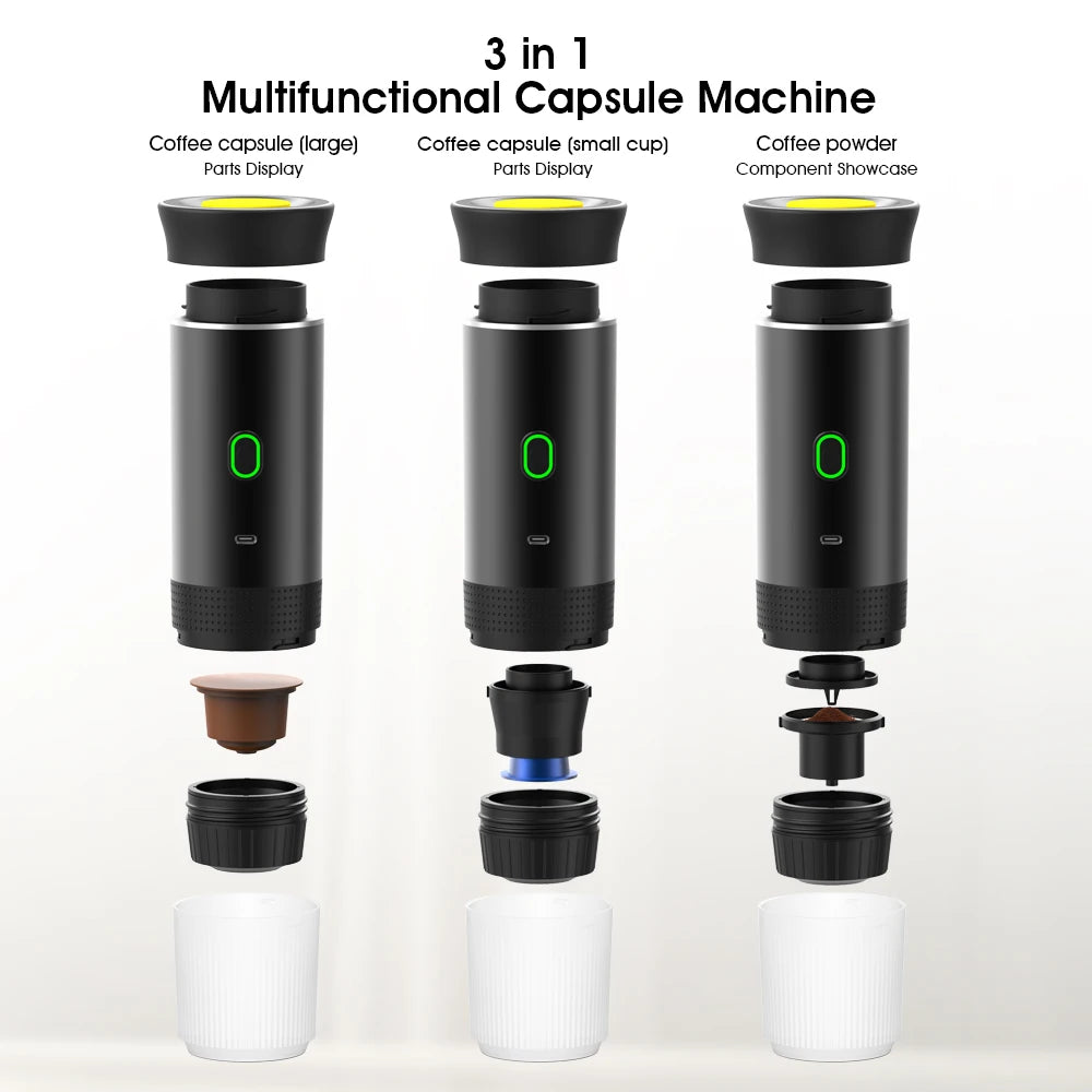 Portable Wireless Espresso Coffee Machine for Travel, Car, and Home - Loovy #