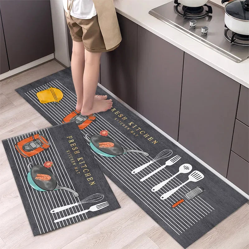 Soft Anti-Slip Kitchen Floor Mat, Carpet– Washable Long Hallway and Bedroom Rugs for Home Décor - Loovy #