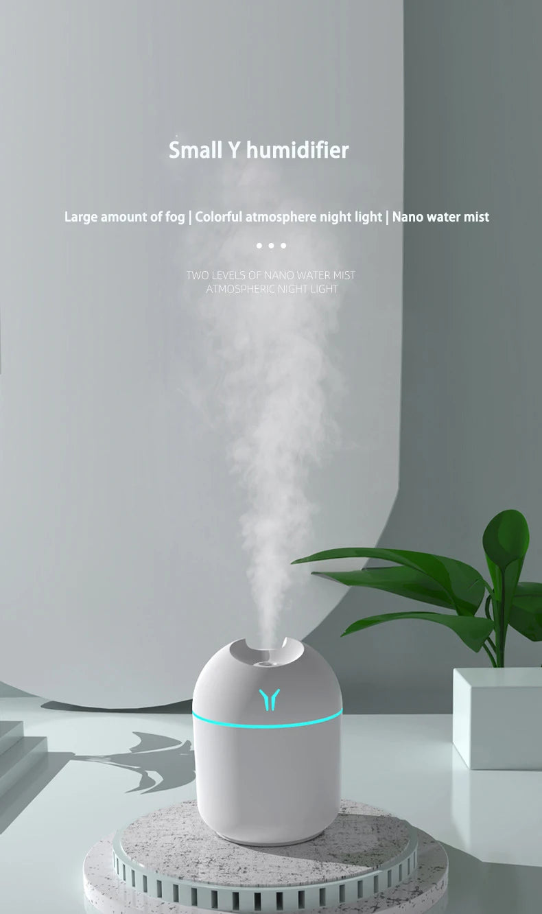 Portable USB Mini Humidifier with Aromatherapy Function – Compact, Quiet, and Efficient - Loovy #