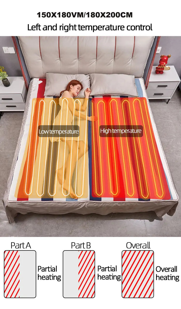 110-220V Electric Heated Blanket – Smart Control Thermal Blanket for Winter Comfort - Loovy #