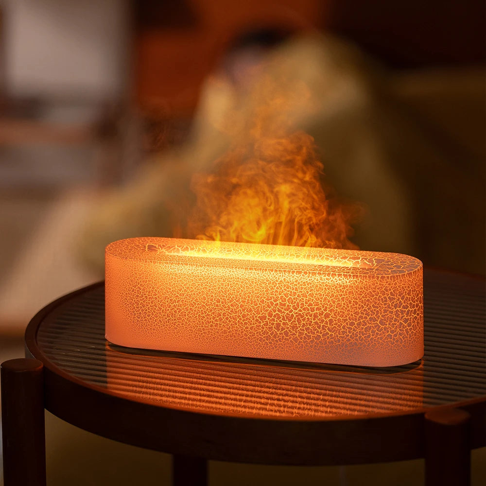 RGB Flame Aroma Diffuser – Ultrasonic Air Humidifier with LED Flame Effect - Loovy #
