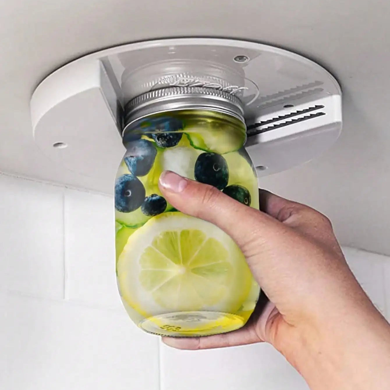 Circular Can Opener - Hidden Under Cabinet Bottle & Can Opener for Kitchen - Loovy #