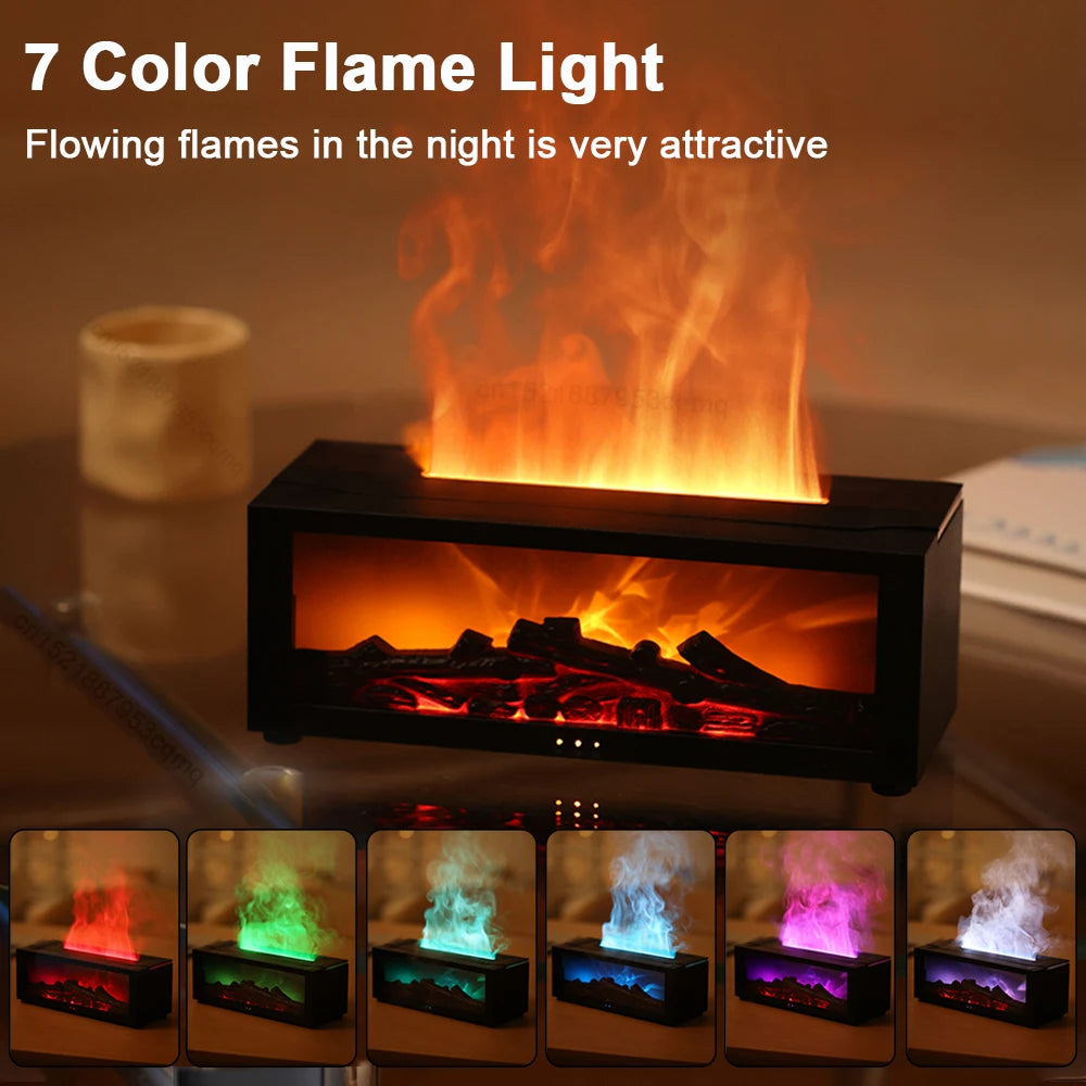 Flame Aroma Humidifier with Essential Oil Diffuser & Remote Control - Loovy #