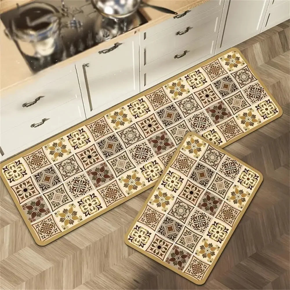 Non-Slip Crystal Velvet Kitchen Mat for Home, Living Room, and Bedroom, Carpet - Loovy #