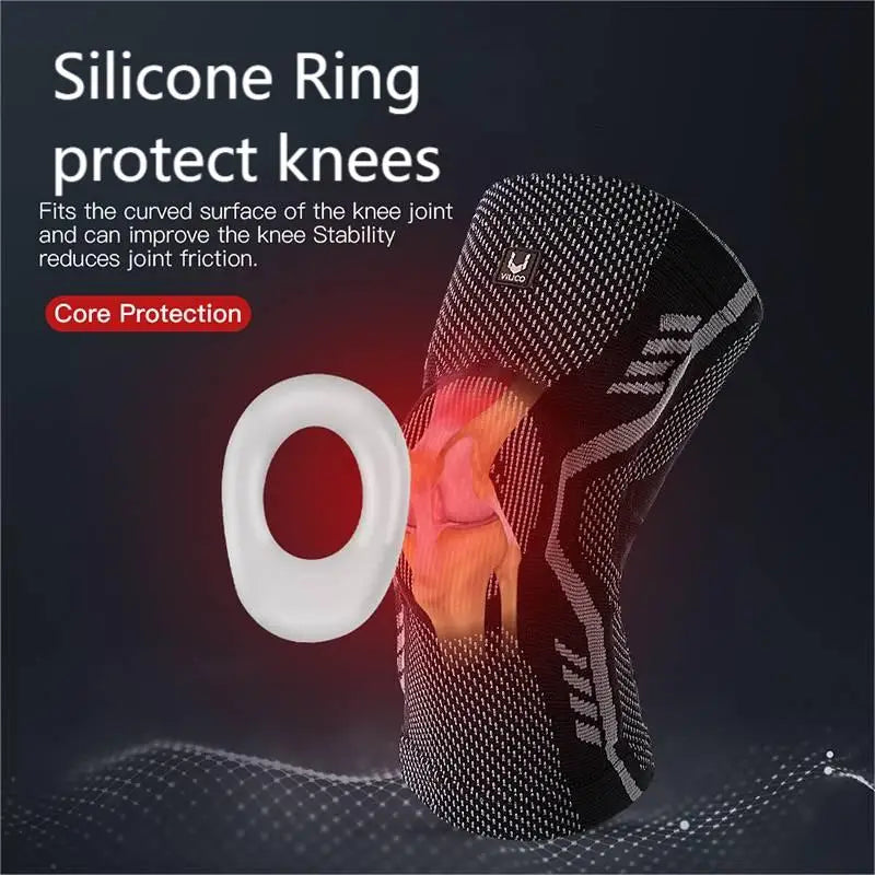 Professional Knee Support Brace for Seniors & Athletes - Compression Patella Sleeve with Shock-Absorbing Silicone | Arthritis & Sports Injury Relief