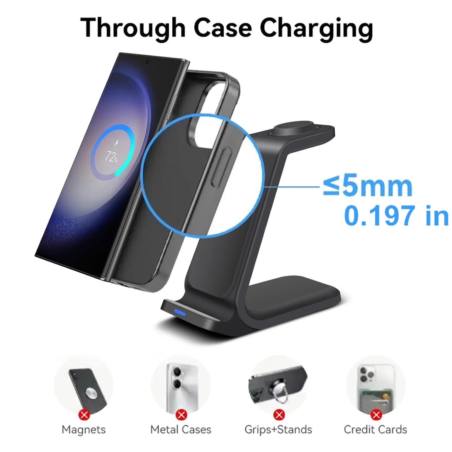 3-in-1 Wireless Charging Station for Samsung Galaxy Devices - Loovy #