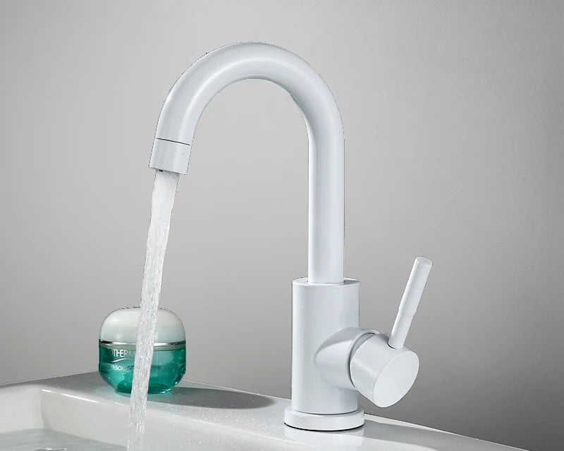 Stainless Steel Matte Black Bathroom Basin Faucet - Contemporary Design - Loovy #