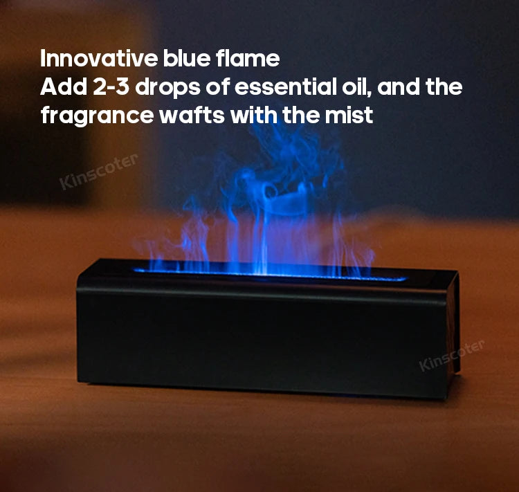 RGB Flame Aroma Diffuser – Ultrasonic Air Humidifier with LED Flame Effect - Loovy #