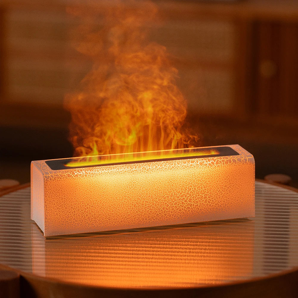 RGB Flame Aroma Diffuser – Ultrasonic Air Humidifier with LED Flame Effect - Loovy #