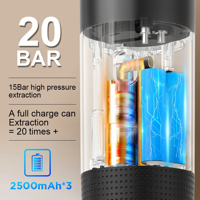 Portable Wireless Espresso Coffee Machine for Travel, Car, and Home - Loovy #