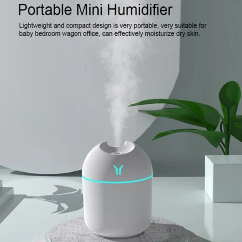 Portable USB Mini Humidifier with Aromatherapy Function – Compact, Quiet, and Efficient - Loovy #