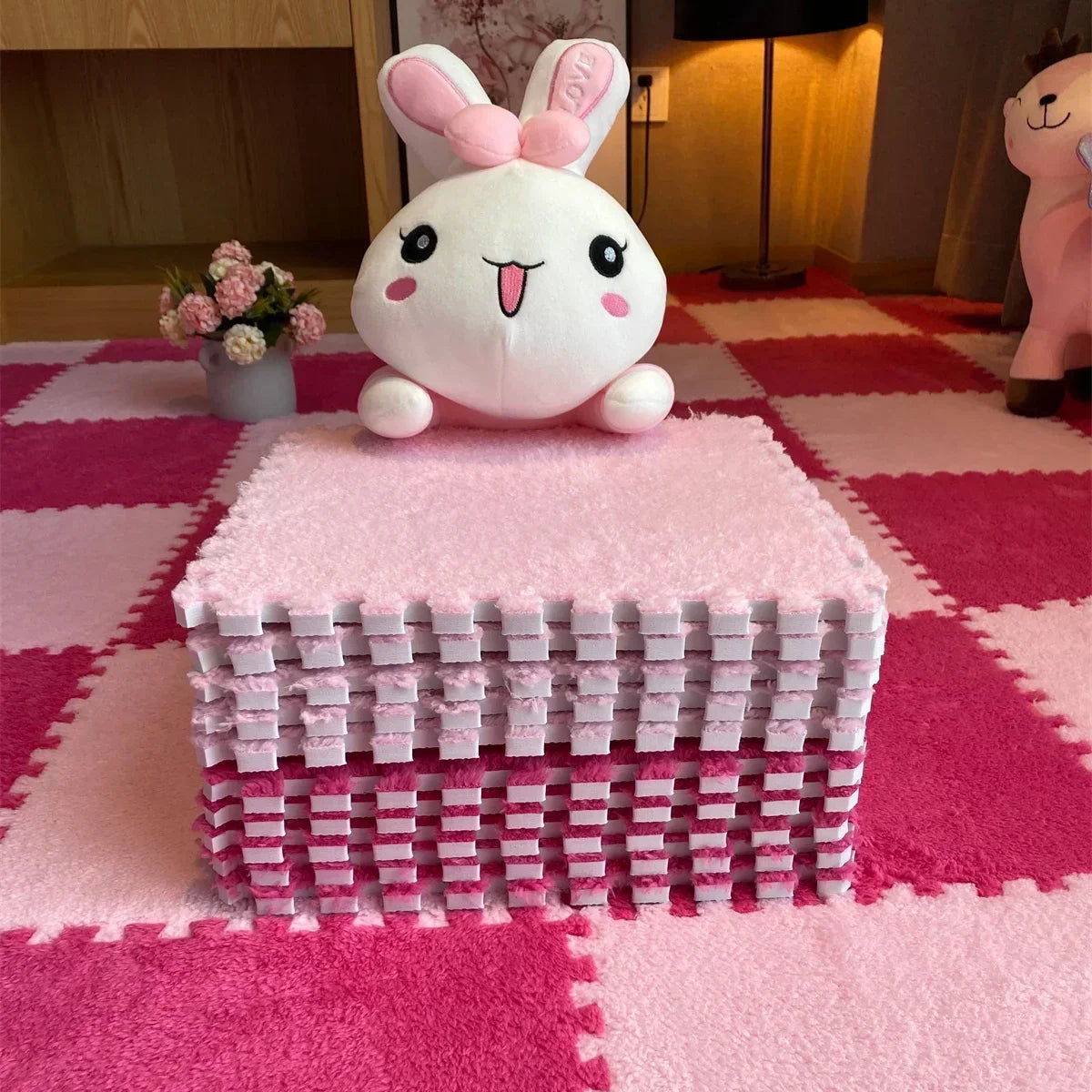 Soft and Safe Puzzle Mat for Babies – Plush Anti-Shock Play Mat for Living Room and Bedroom - Loovy #