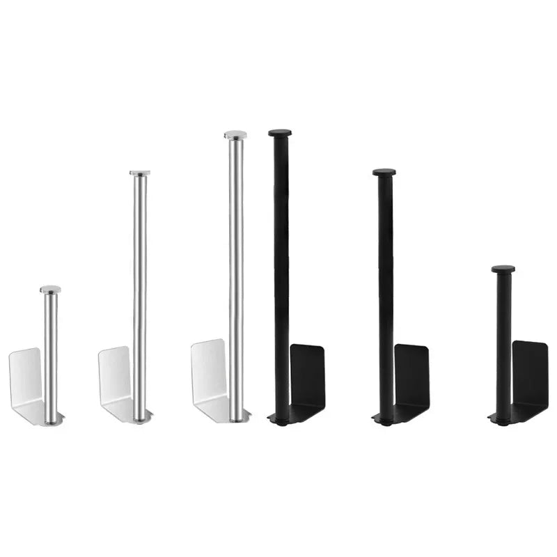 Stainless Steel Paper Towel Holder – Self-Adhesive Kitchen & Bathroom Storage Rack - Loovy #