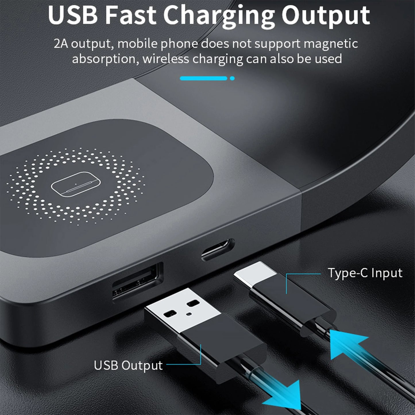 4-in-1 Magnetic Wireless Charging Station with Metal Shell - Loovy #