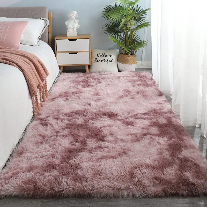 Modern Minimalist Rectangle Plush Carpet for Bedroom and Living Room - Loovy #