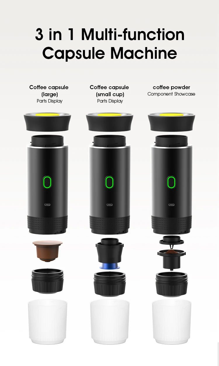 Portable Wireless Espresso Coffee Machine for Travel, Car, and Home - Loovy #