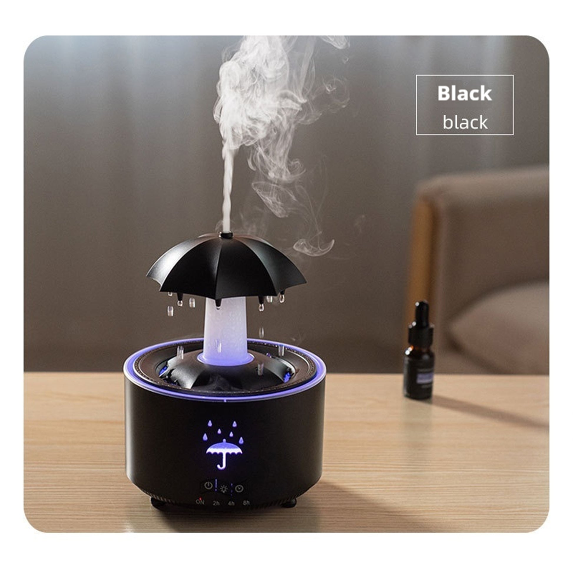 Raindrop Ultrasonic Aromatherapy Humidifier | Rotating Water Drop Aroma Diffuser with Remote Control - Loovy # 