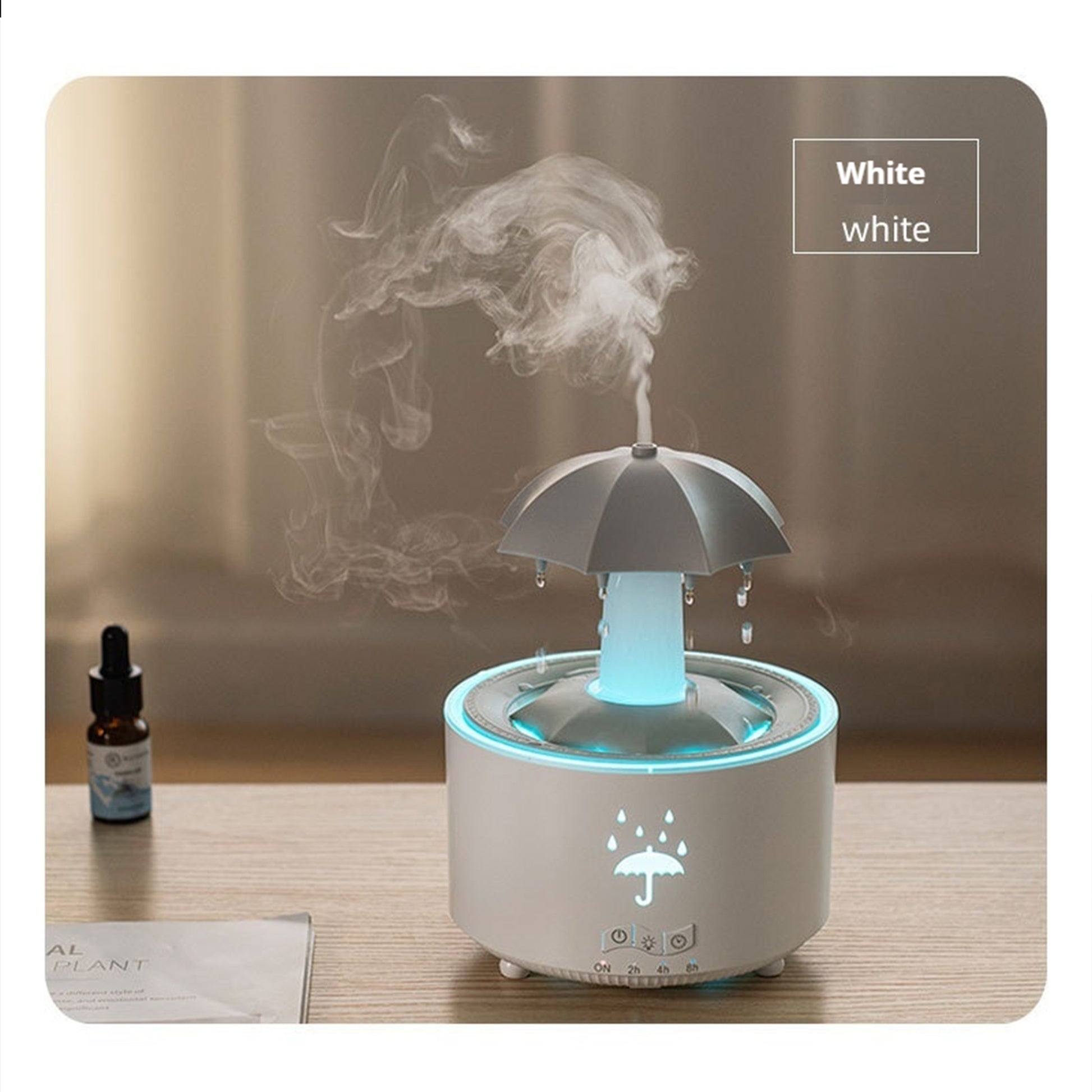 Raindrop Ultrasonic Aromatherapy Humidifier | Rotating Water Drop Aroma Diffuser with Remote Control - Loovy # 
