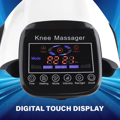 Electric 5-in-1 Therapy Knee Pad: Infrared Heating + Air Pressotherapy + Vibration Massage for Knees/Elbows/Shoulders | 3 Heat Levels + Smart LCD | USB-C Rechargeable